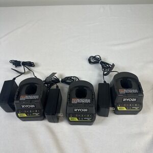 (3) Ryobi ONE+ P118B 18 Volt Lithium Ion Battery Charger's Tested Working Pair